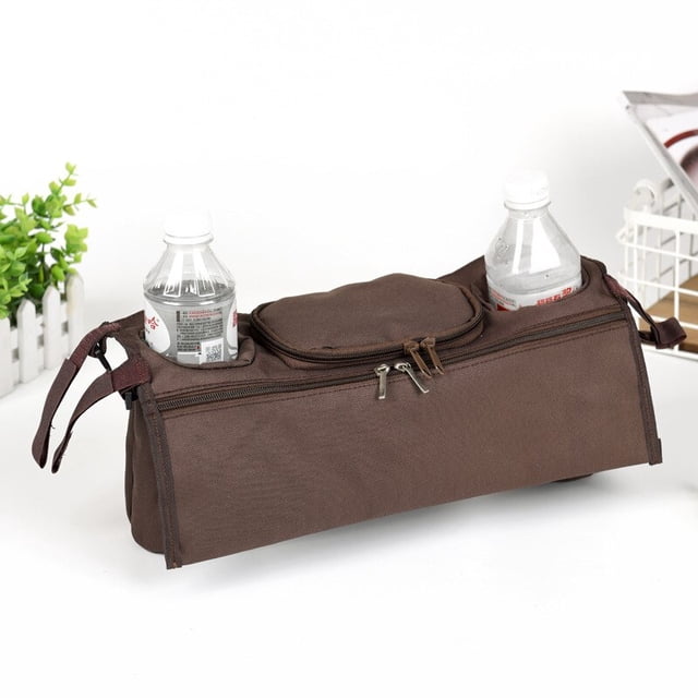 Organizador de cochecito de bebé, bolsa para portabotellas, accesorios para silla de ruedas