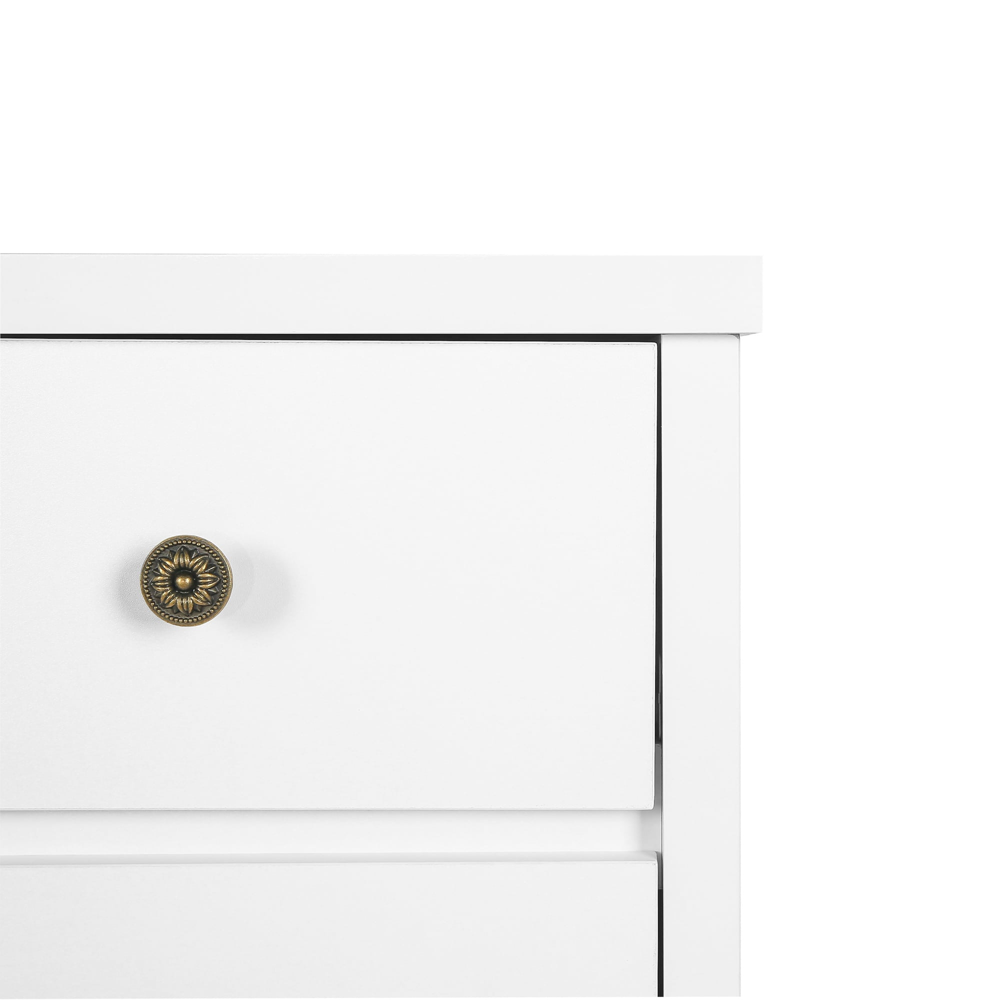Resenkos Mid Century Modern 5 Drawer Dresser with Metal Handle for Bedroom White Resenkos Mid Century Modern 5 Drawer Dresser with Metal Handle for Bedroom White