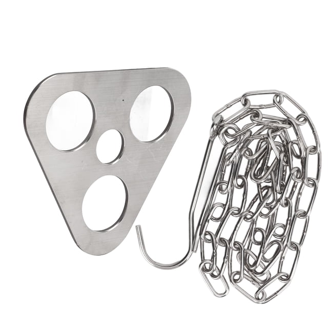 Gancho para trípode de acero inoxidable, trípode para acampar al aire libre, soporte para trípode, tabla de fijación para trípode, aspecto llamativo