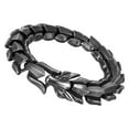 thumbnail image 1 of Thinsony Distinctive Gothic Punk Dragon Scale Bangle 48 inches Cool and Contemporary Black 9.05 Inch 1Set, 1 of 6