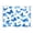 Blue Butterfly Pattern, variant on Acrylic Tray Clear Serving Tray Rectangle Decorative Tray with Cut Handle Colorful Turtles and Birds Pattern