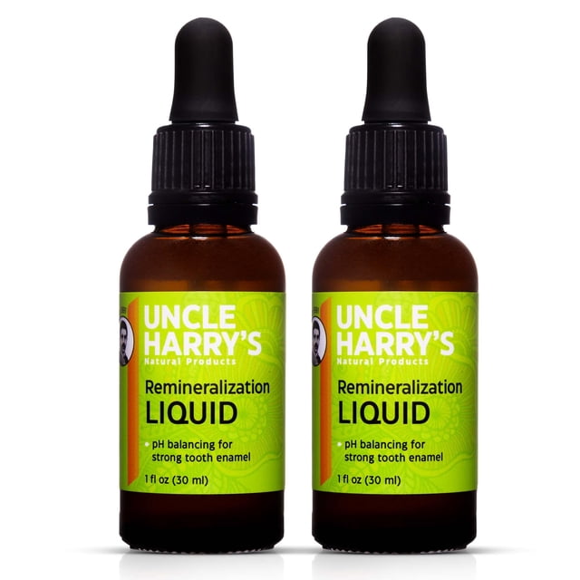 Esmalte dental líquido remineralizante Uncle Harry's, 30 ml, paquete de 2