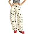 thumbnail image 2 of Polka Dot Jeans Women Y2K Low Rise Baggy Denim Pants Vintage Wide Leg Jeans Streetwear, S, 2 of 6