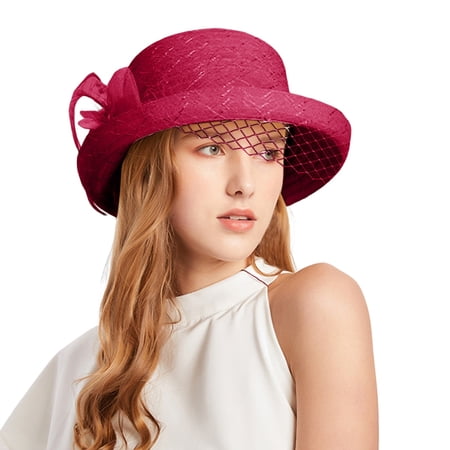 Gsakboxl Bucket Hat Women Stylish Curled Edge Mesh Basin Hat Elegant Large Brim UV Protection Fashion Sun Cap for Outdoor