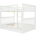 thumbnail image 4 of Full-Over-Full Bunk Bed with Ladders and Two Storage Drawers (White), 4 of 12