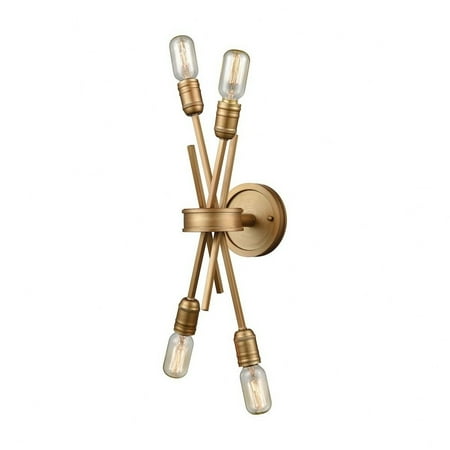

Sputnik Style Wall Light with Exposed Bulbs Four Light Wall Sconce Unique Linear Design Bailey Street Home 2499-Bel-2512366