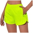 thumbnail image 5 of vigerkar Women's Athletic Shorts High Waisted Running Shorts Pocket Sporty Short Gym Elastic Workout Shorts Green, XXL, 5 of 7