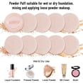 thumbnail image 4 of 10 Pack Powder Puff Cotton Cosmetic Powder Makeup Puffs Pads Makeup with Ribbon Face Powder Puffs for Loose and Foundation-Color2, 4 of 4