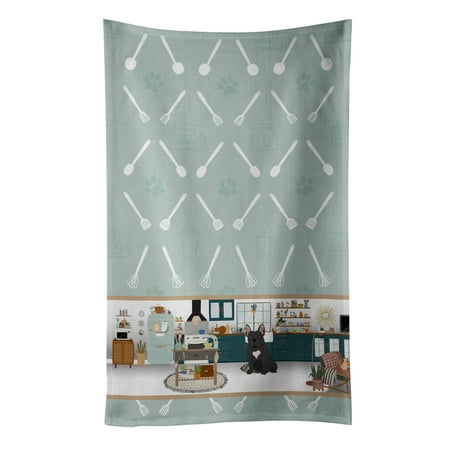 

Black French Bulldog in the Kitchen Kitchen Towel 15 in x 25 in