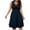 Dark Blue, variant on IROINNID Women's V-Neck A-Line Dress Casual Plus Size Solid Sleeveless Boho Dress Swing Dress With Pockets