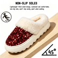 thumbnail image 5 of CHICVOMEY Women's Fuzzy Sequin Slippers Sparkly Non-slip Memory Foam Ladies House Shoes Indoor Outdoor Comfy Warm Slippers, 5 of 9