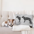 thumbnail image 4 of Ambesonne Saying Throw Pillow Cover 2 Pack, German Shepherd Dog Doodle, 20", Pale Grey Black White, 4 of 7