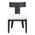 thumbnail image 3 of Bowery Hill 18" Modern Wood/Fabric Armless Chair in Charcoal Black/White, 3 of 7
