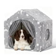 thumbnail image 1 of Casa para perros Pelemee tienda noctiluminosa con estrellas, 64 cm, gris, 1 of 7