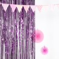 thumbnail image 3 of Efavormart Sparkling Metallic Foil Fringe Curtain 3ft x 8ft - Purple, 3 of 10