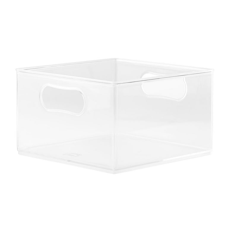 The Home Edit Large Bin 10 in Plastic Modular Storage System 2 Pack Organizer Clear