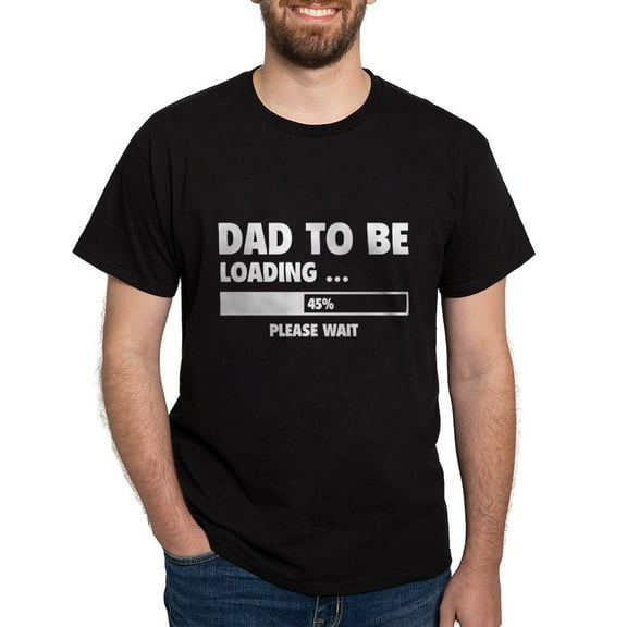 CafePress - Dad To Be Loading Dark T Shirt - Men's Classic Graphic Cotton T-Shirt