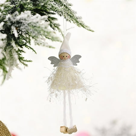 

Pgeraug Pendants Lovely Christmas Tree Decorations Woolen Yarn Angel Doll Pendant Hanging Party Hangs B