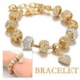 thumbnail image 2 of Pulsera de cuentas europeas doradas con agujeros grandes (DIY), 2 of 5