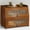 Walnut, variant on Wooden Bread Box for Kitchen Countertop, Dark Wood Bread Storage Container for Homemade Bread, 2 Tier Roll Top Breadbox Holder Keeper for Sourdough Loaf Storage (Walnut Brown)