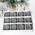 thumbnail image 5 of 12 PCS Velvet Christmas Ornaments, Flocked Velvet Christmas Tree Balls, Xmas Decorative Hanging Ornaments, Flocked Xmas Ornaments for Tree, Boxed Christmas Tree Pendant for Home Decor (Gray), 5 of 8