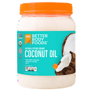 BetterBody Foods Naturally Refined Organic Coconut Oil, 56 fl oz Jar