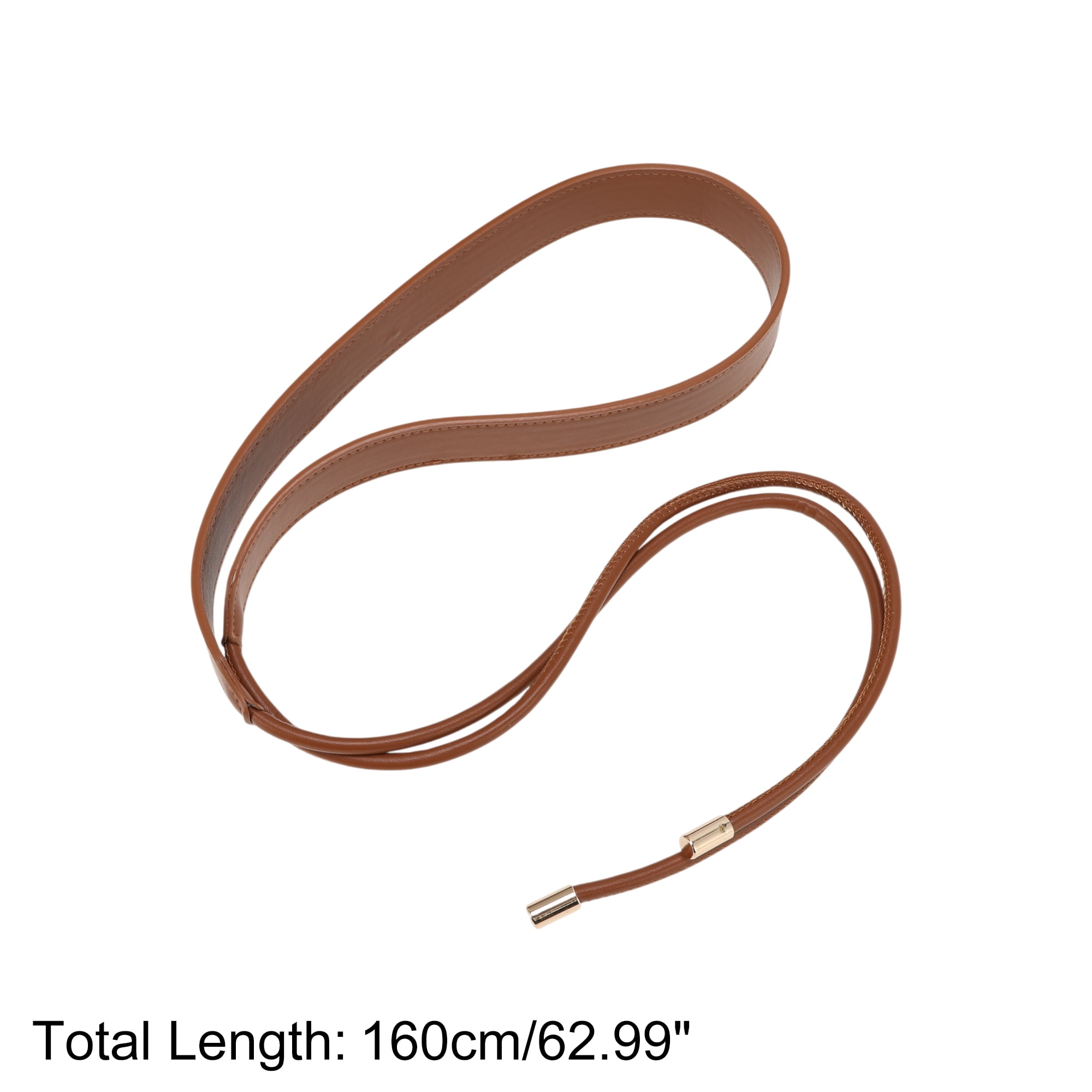 Unique Bargains Knotted Adjustable Waist Belt for Versatile Styling 1 Pc Brown