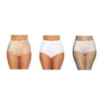 thumbnail image 1 of 3 Pack - Vanity Fair Womens Smoothing Comfort Brief Style-13270, Damask Neutral/White/Sheer Quartz, Size 9, 1 of 2