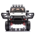 thumbnail image 6 of Kids Ride on Car Truck with 2.4G Remote Control, 24V Battery Powered Electric Ride on Cars with 4 Wheel Suspension, Adjustable Speed, Portable Handle for Kids Aged 3+, White, 6 of 9