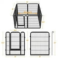 Decorative Garden Metal Fence, Premium Dog Playpen Large Crate Fence Panels, Foldable Pet Fence
