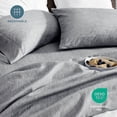 thumbnail image 6 of Bare Home Premium 1800 Collection 4-Piece Bed Sheet Set, King, Heathered Charcoal, 6 of 9