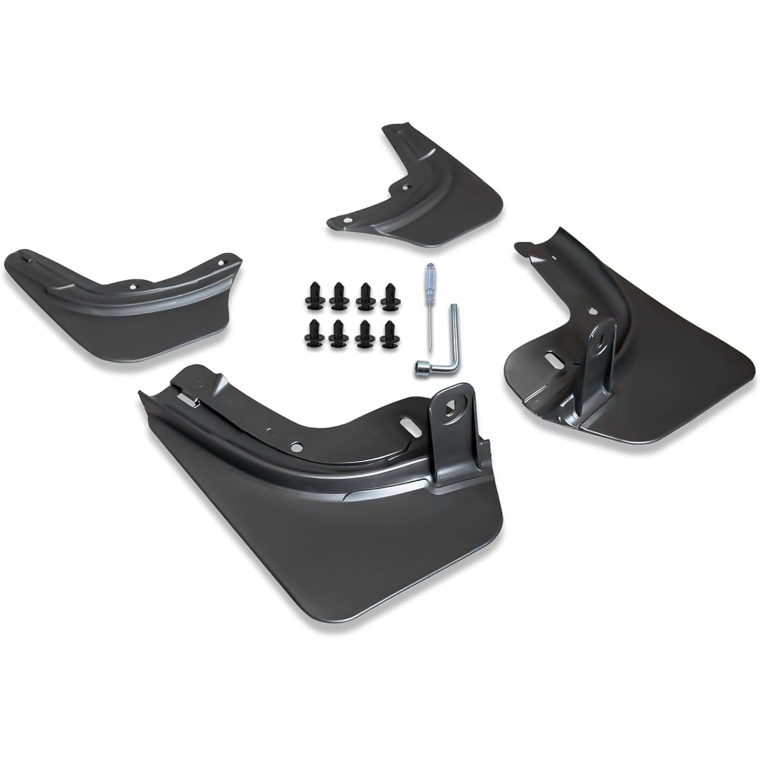 4Pcs New Version for Tesla Model Y Launch/Juniper Mud Flaps Accessories 2025 2026,Flexible Mudflaps Splash Guards All Weather Protector Fenders