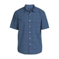 thumbnail image 6 of George Men's Seersucker Button Up Shirt with Short Sleeves, 6 of 6