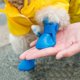 thumbnail image 4 of KAIYANG Botas de silicona para perros pequeños de colores caramelo, impermeables, antideslizantes, para lluvia (s-azul) M azul, 4 of 5