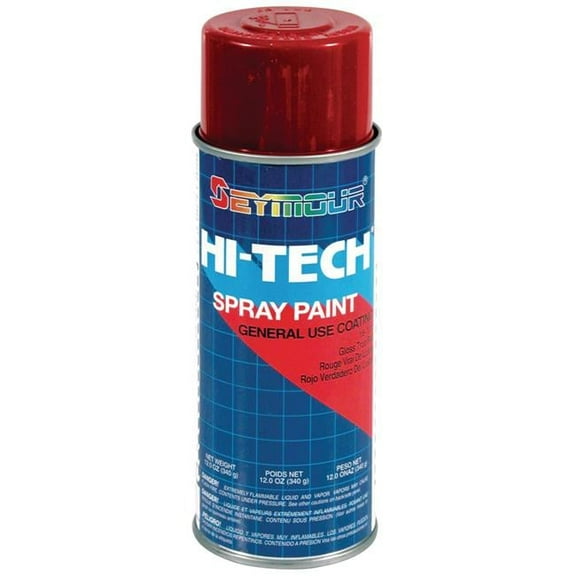 Seymour of Sycamore 16-122 16 oz Hi-Tech Enamel Spray Paint, Gloss True Red - Pack of 6