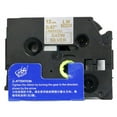 thumbnail image 2 of LM Tapes - Premium 1/2" Gold Print on Satin Silver Label Compatible with TZe-MQ934 Tape comes with Free Tape Color/Size Guide for easy reordering., 2 of 2