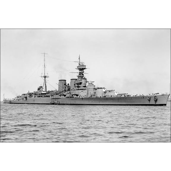 24"x36" Gallery Poster, HMS Hood (51) - March 17, 1924