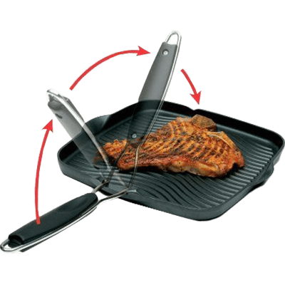 Starfrit 030036-006-SPEC Grill Pan, 10'x10', with Foldable Handle