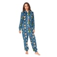 thumbnail image 4 of Adult Christmas Onesie Nutcracker Christmas Tree Gingerbread Man Pattern Zipper One-Piece Pajamas Unisex with Pockets, 4 of 6