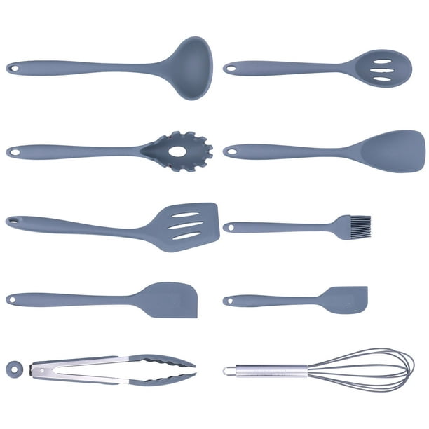 Juego de Utensilios de Cocina de Silicona de 10 Piezas Espátula Antiadherente Cuchara Batidor de Huevos Utensilios de Cocina Fácil de Limpiar ANGGREK Otros