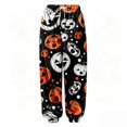 thumbnail image 3 of Black Halloween Pajamas Womens Pajama Pants Soft Sleep Pants Lounge Wide Leg Pj Bottoms S, 3 of 3
