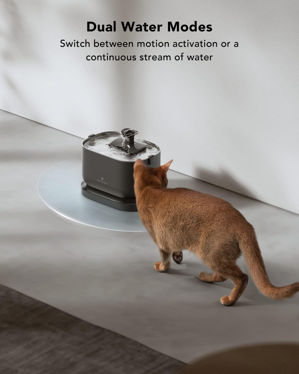 PETLIBRO Silent Rechargeable Cat Water Fountain, 2.5L, Stainless Steel, Quiet Pump, Easy Clean, BPA-Free