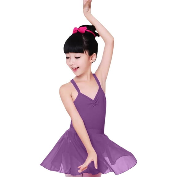 ZACPNCV Toddler Ballet Leotards for Girls Dance Leotards with Skirt Gymnastic Ballerina Outfit Dress Black 13-14 Years