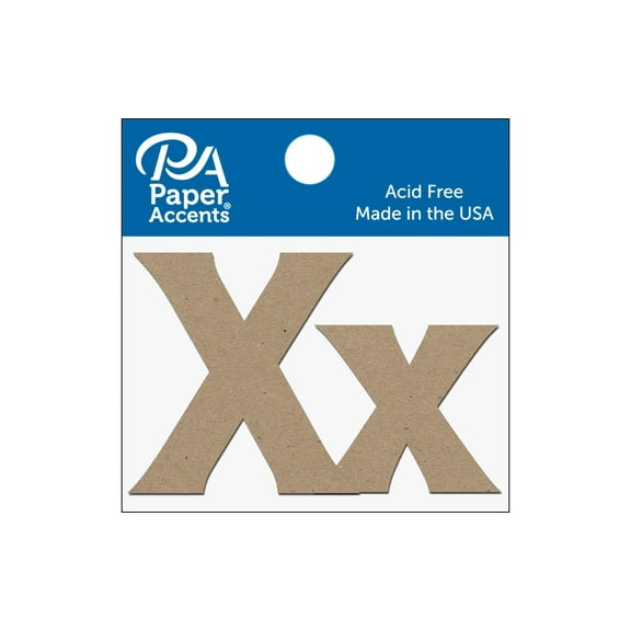 Chipboard Letter 2" Xx 2pc Natural