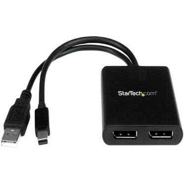StarTech.com MSTMDP122DP Mini DisplayPort to DisplayPort Multi Monitor Splitter - 2-Port MST Hub - mDP 1.2 to 2x DP MST Hub
