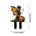 thumbnail image 4 of Fairy Garden D Ecor 8 Pack Acrylic Outdoor Stake Signs (5.6"x7.9") Whimsical Pumpkin & Designs For Yard & Planters Weather, 4 of 4