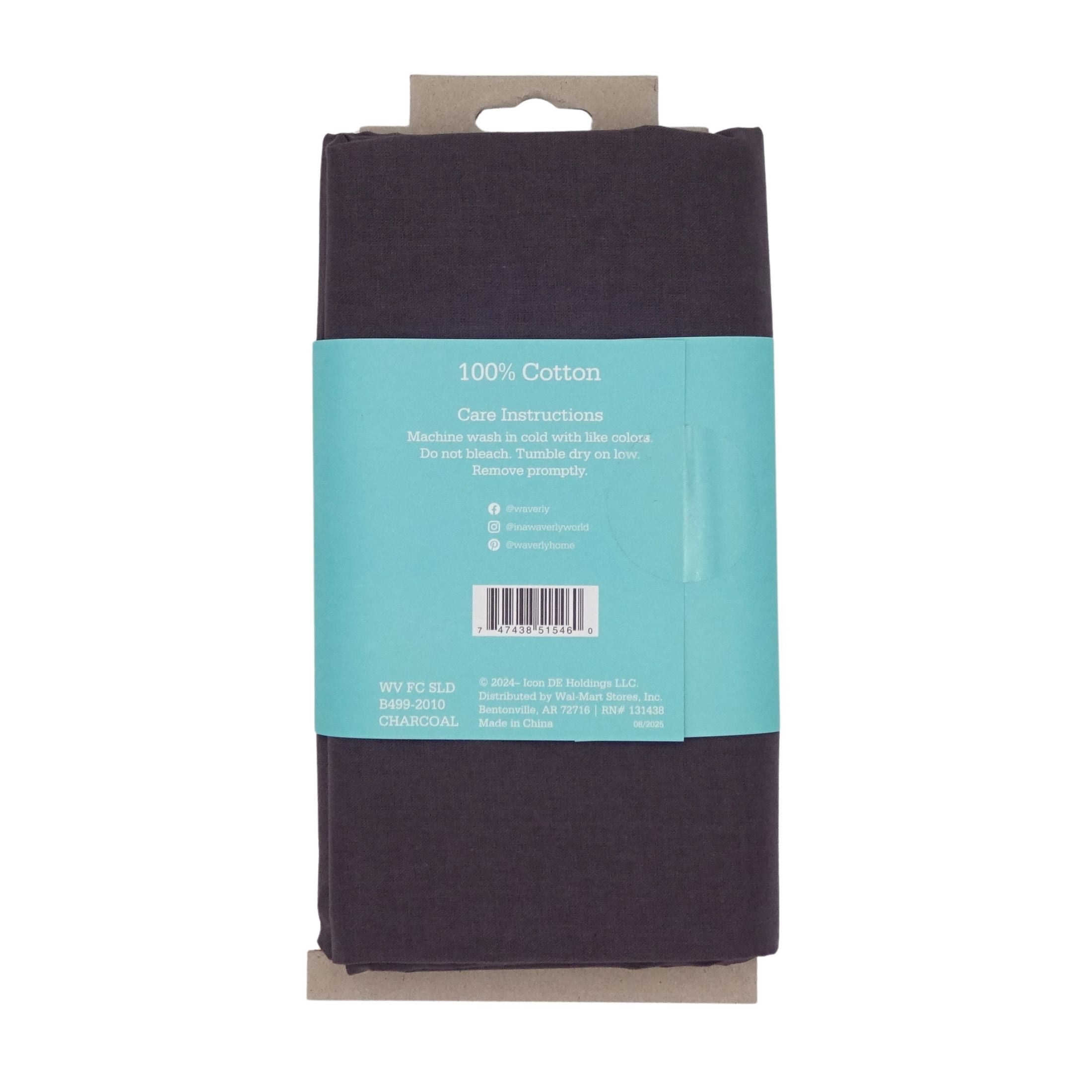 Waverly Inspirations 2 Yard Cut 100% Cotton Solid Fabric, Charcoal, 44" Wide for Quilting & Sewing