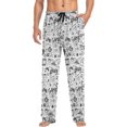 thumbnail image 4 of FREEAMG Computer Game Doodles Pajama Pants for Men, Men's Separate Bottoms, Comfortable Lounge Pants for Men（655）, 4 of 7