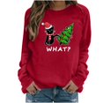 thumbnail image 1 of Sudaderas Navideñas Con Cuello Redondo Para Mujer Suéter Estampado Blusa Suelta Tops Sin Capucha Odeerbi  ODB191592, 1 of 5