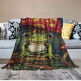 thumbnail image 2 of ONETECH  Mushroom Throw Blanket - Soft, Fuzzy &amp; Warm Flannel Blankets for Travel, Office - Vintage Mushrooms Frog Throws Gift for Kids, 2 of 6